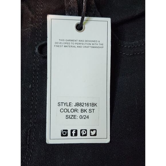 NWT Judy Blue High Waist Destroyed Boyfriend Fit Black Jeans Women's Size 0/24 - Picture 7 of 7